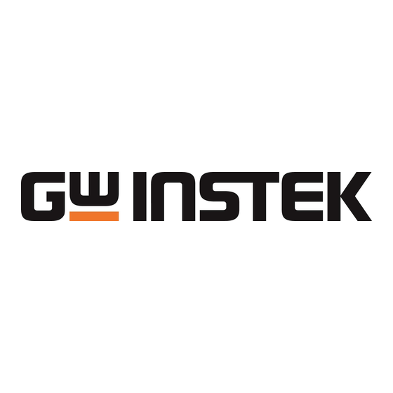 GW Instek GPT-9801 Mode D'emploi