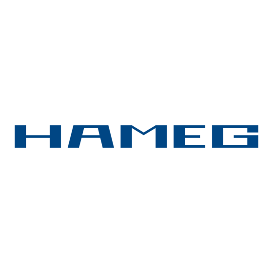 Hameg HM507 Mode D'emploi Simplifié