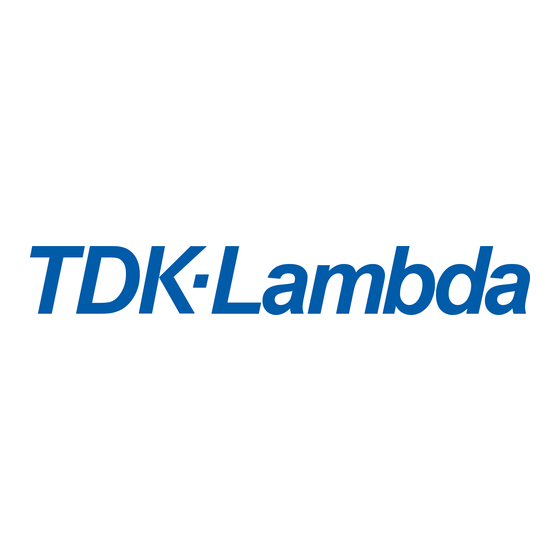 TDK-Lambda CUS250M Manuel D'instructions