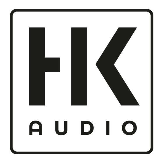 HK Audio VX Power Amps Mode D'emploi
