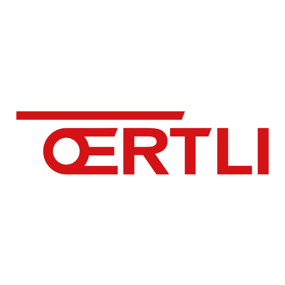 OERTLI GMS 24 combi Notice D'installation, D'utilisation Et D'entretien