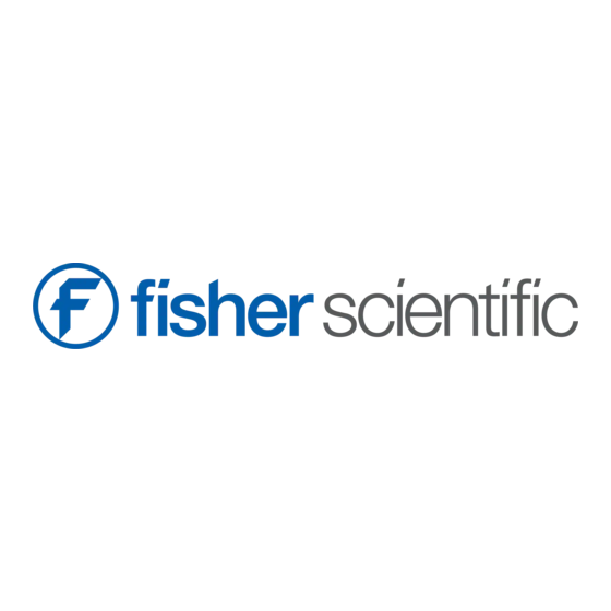 Fisher Scientific Fisherbrand Precision Série Mode D'emploi