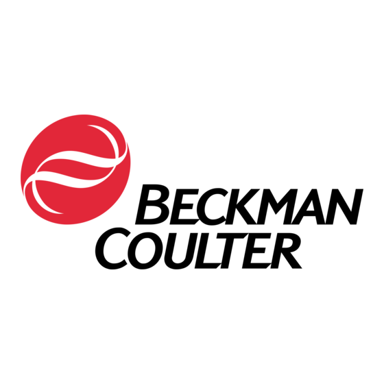 Beckman Coulter MicroScan B1016-138 Manuel D'utilisation