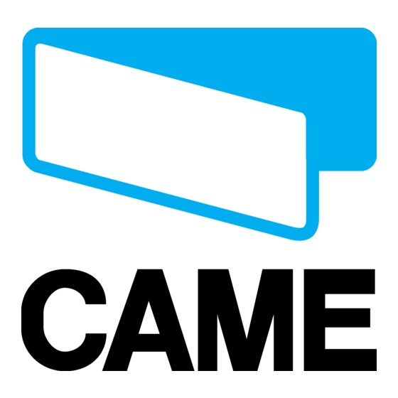 CAME Z Serie Mode D'emploi