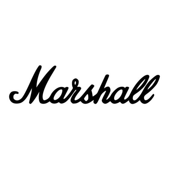 Marshall Amplification Eden Astroflange Manuel D'utilisation