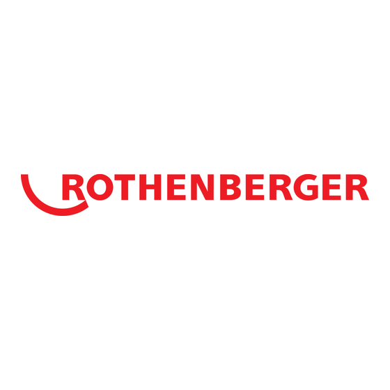Rothenberger ROCAM Plus Instructions D'utilisation