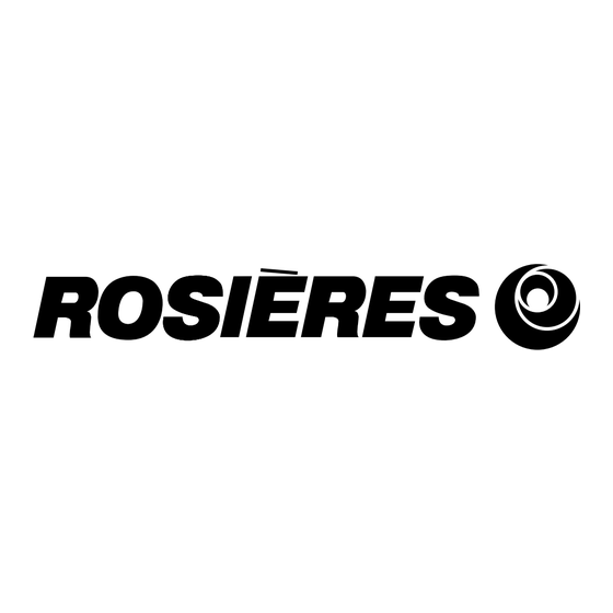 ROSIERES RF9 Notice D'emploi Et D'installation
