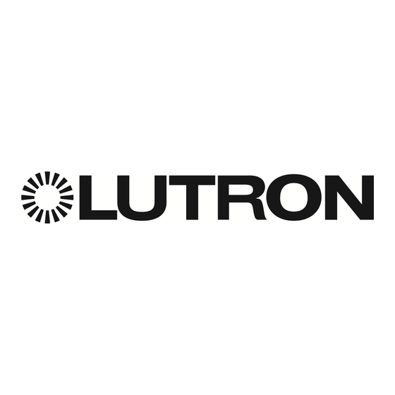 Lutron Electronics NT Serie Instructions D'installation