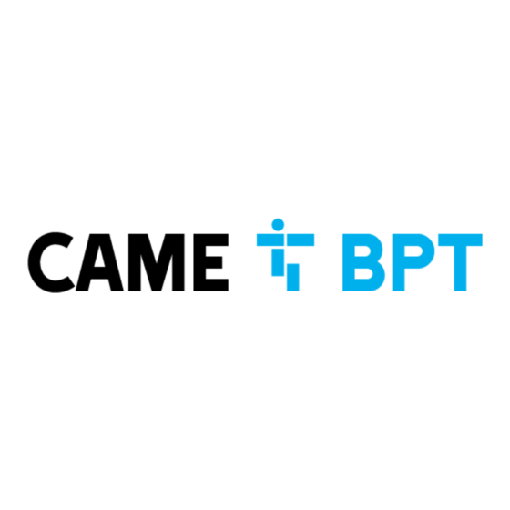 CAME BPT MTMA/IP Manuel De Programmation