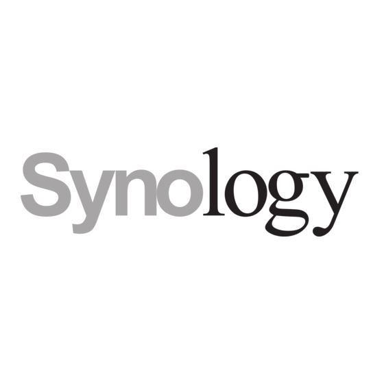 Synology RX2417sas Guide D'installation Matérielle