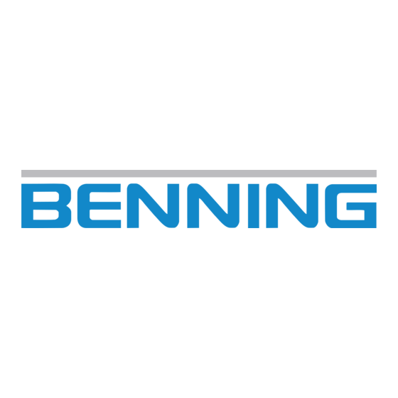 Benning CC 1 Notice D'emploi