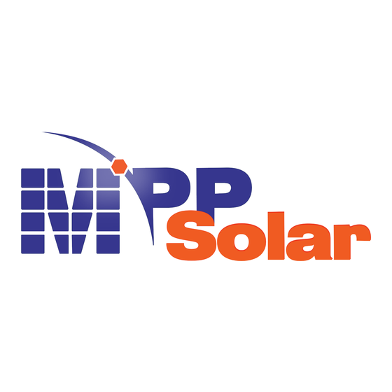 MPP Solar 1.5KW Manuel De L'utilisateur