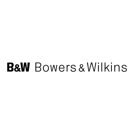 Bowers & Wilkins Signature 7NT Instructions D'installation