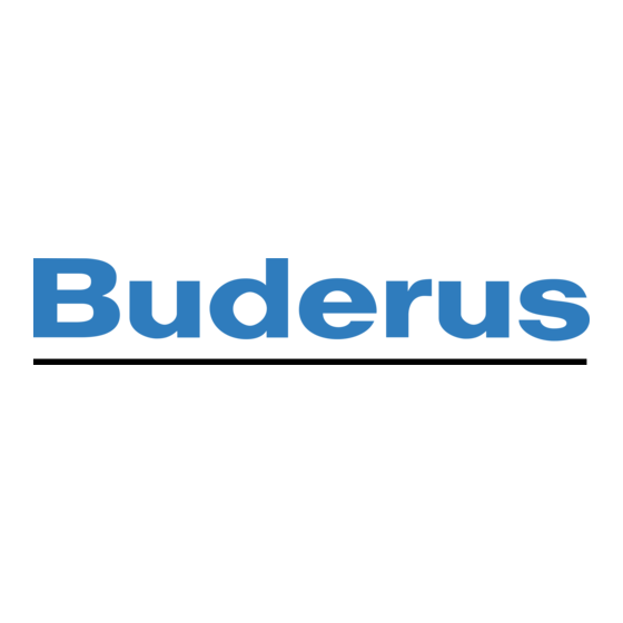 Buderus PL750 Notice De Montage