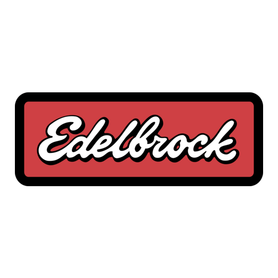 Edelbrock 4100 Serie Instructions D'installation