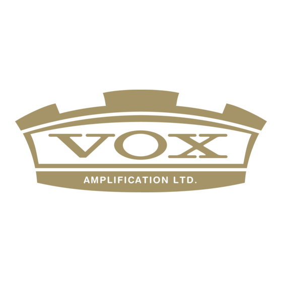 Vox AC30S1 Manuel D'utilisation