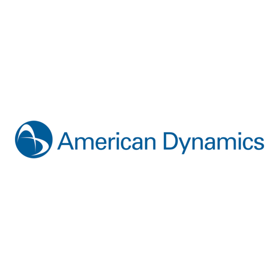 American Dynamics ControlCenter ADCC0200 Installation Et Utilisation