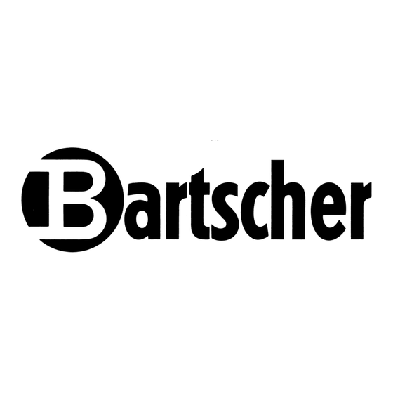 Bartscher 94/10 KBG Serie Instructions Pour L'installation, Emploi Et Entretien