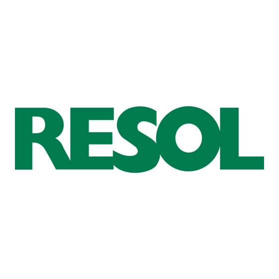 Resol DeltaSol ES Manuel