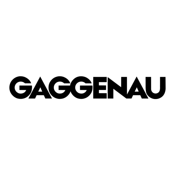 Gaggenau 400 Série Instructions De Montage
