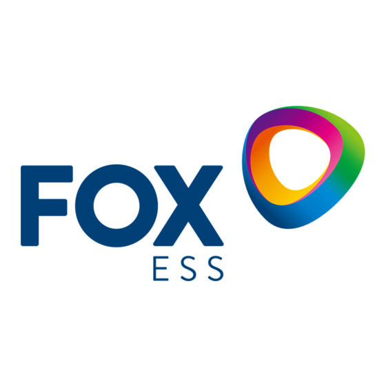 FoxESS AIO Serie Manuel D'utilisation