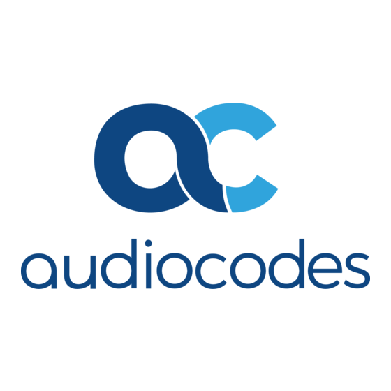 AudioCodes Mediant 800 Manuel D'installation Abrégé