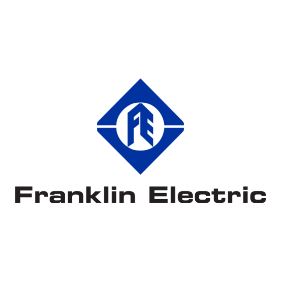 Franklin Electric 2803552115 Instructions De Montage Et De Service