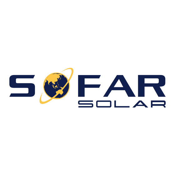 Sofar Solar BTS Serie Manuel D'installation Et D'utilisation