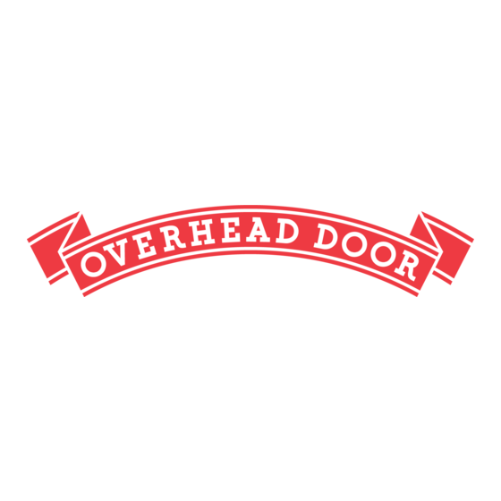 Overhead door Master Mode D'emploi