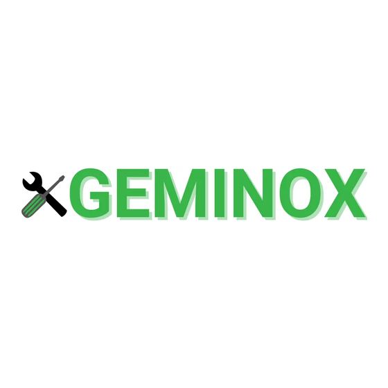 geminox SERANE C SOL Notice D'utilisation