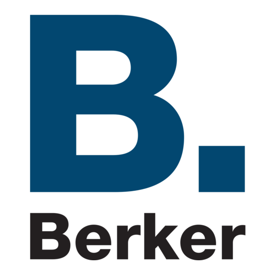 Berker 7531 40 07 Mode D'emploi