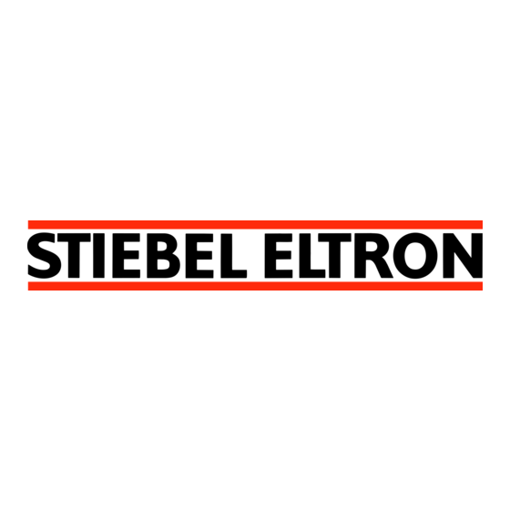 Stiebel Eltron CON 10 Premium Utilisation Et Installation
