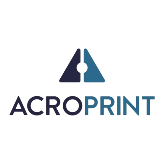 Acroprint TQ600F Manuel D'utilisation