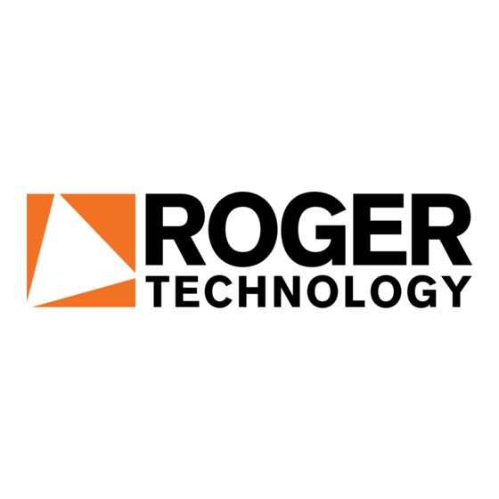 Roger Technology H20 Serie Mode D'emploi