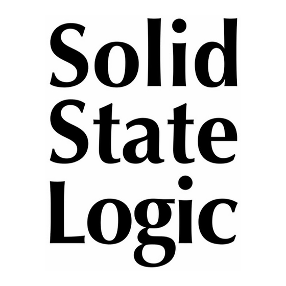 Solid State Logic Sigma Delta Guide D'installation