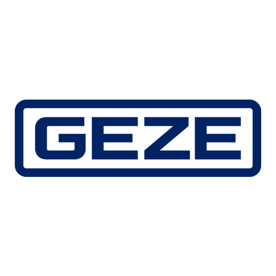 GEZE E740 Instructions De Montage