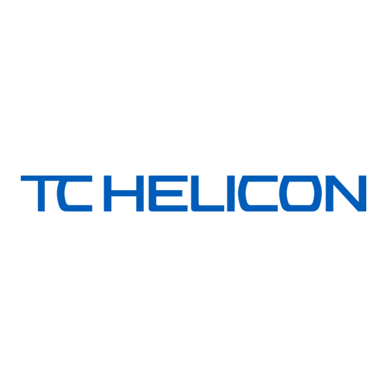 TC-Helicon Play Electric Mode D'emploi