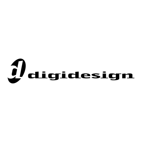 DigiDesign D-Control Mode D'emploi