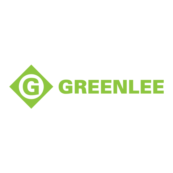 Greenlee 884 Mode D'emploi