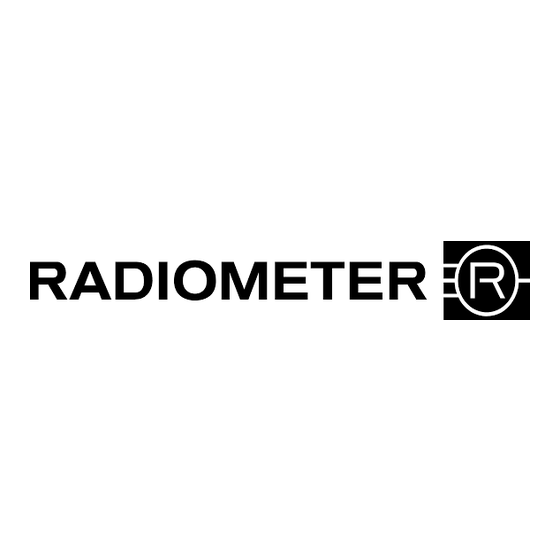 RADIOMETER TOSCA 500 Manuel D'utilisation