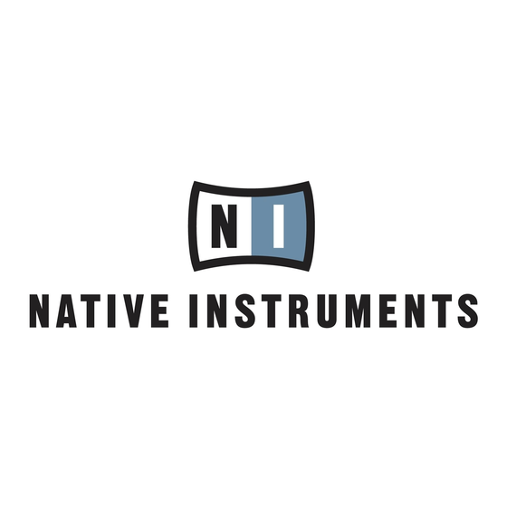 Native Instruments MASCHINE Manuel D'utilisation