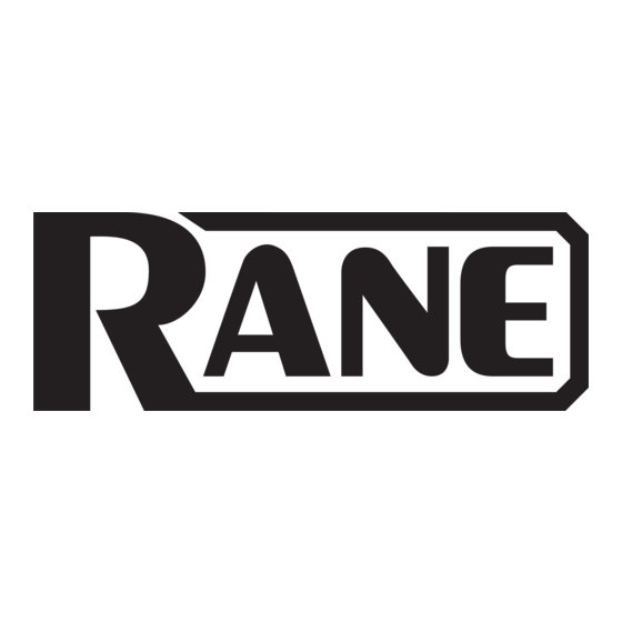 Rane RAD26 Guide D'utilisation