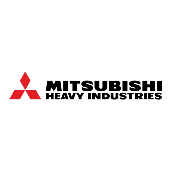 Mitsubishi Heavy Industries eco touch RC-EX3 Notice D'utilisation