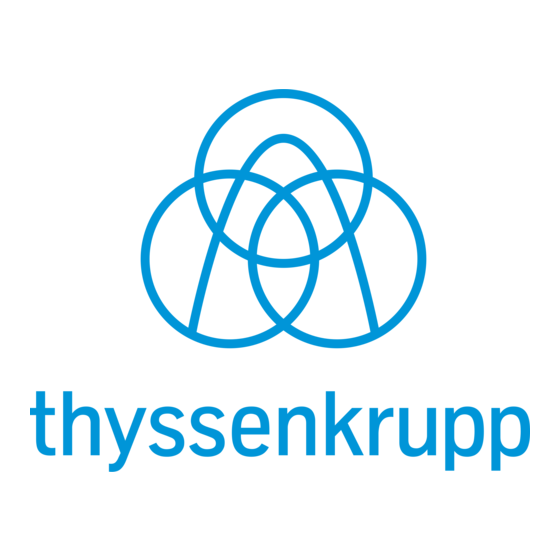 ThyssenKrupp krings KVL Mode D'emploi
