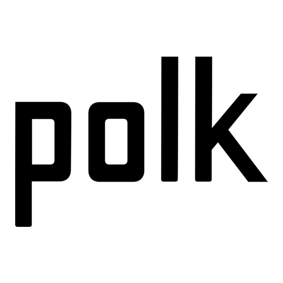 Polk Audio F/X Wireless Surround Manuel Du Propriétaire
