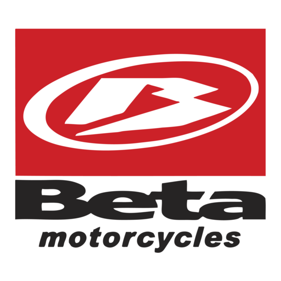 Beta Motorcycles RR 125 LC Mode D'emploi