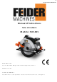 FEIDER Machines FSC1485 Manuel D'instructions