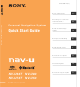 Sony nav-u NV-U83 Guide Rapide