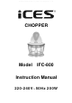 iCES IFC-800 Manuel D'instruction