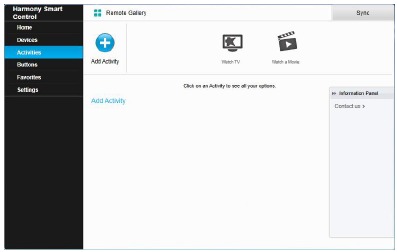Ajout d'activit&eacute;s avec MyHarmony